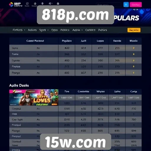 Analise da popularidade do site de jogos 818p.com